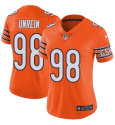 Women's Nike Chicago Bears #98 Mitch Unrein Limited Orange Rush Vapor Untouchable NFL Jersey