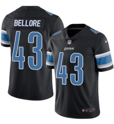 Youth Nike Detroit Lions #43 Nick Bellore Limited Black Rush Vapor Untouchable NFL Jersey