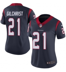 Women's Nike Houston Texans #21 Marcus Gilchrist Navy Blue Team Color Vapor Untouchable Limited Player NFL Jersey