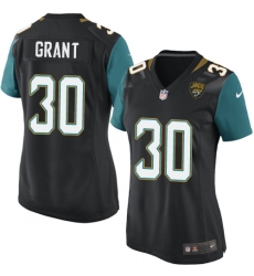 Women's Nike Jacksonville Jaguars #30 Corey Grant Game Black Alternate NFL Jersey