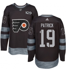 Men's Adidas Philadelphia Flyers #19 Nolan Patrick Authentic Black 1917-2017 100th Anniversary NHL Jersey