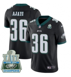 Men's Nike Philadelphia Eagles #36 Jay Ajayi Black Alternate Vapor Untouchable Limited Player Super Bowl LII Champions NFL Jersey