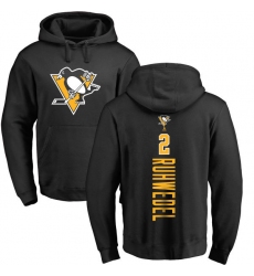 NHL Adidas Pittsburgh Penguins #2 Chad Ruhwedel Black Backer Pullover Hoodie