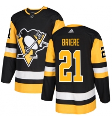 Youth Adidas Pittsburgh Penguins #21 Michel Briere Authentic Black Home NHL Jersey