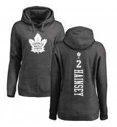 NHL Women's Adidas Toronto Maple Leafs #2 Ron Hainsey Charcoal One Color Backer Pullover Hoodie