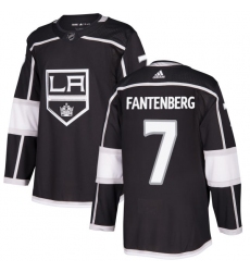 Youth Adidas Los Angeles Kings #7 Oscar Fantenberg Authentic Black Home NHL Jersey