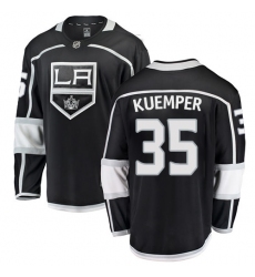 Men's Los Angeles Kings #35 Darcy Kuemper Authentic Black Home Fanatics Branded Breakaway NHL Jersey