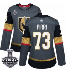 Women's Adidas Vegas Golden Knights #73 Brandon Pirri Authentic Gray Home 2018 Stanley Cup Final NHL Jersey