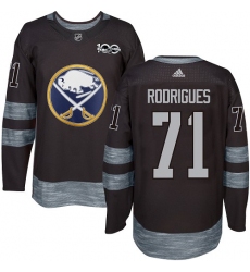Men's Adidas Buffalo Sabres #71 Evan Rodrigues Authentic Black 1917-2017 100th Anniversary NHL Jersey