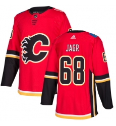 Men's Adidas Calgary Flames #68 Jaromir Jagr Authentic Red Home NHL Jersey