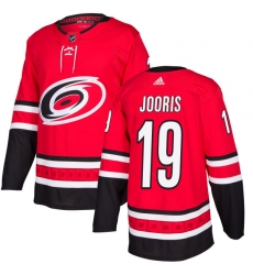 Youth Adidas Carolina Hurricanes #19 Josh Jooris Authentic Red Home NHL Jersey