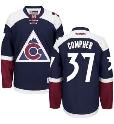 Men's Reebok Colorado Avalanche #37 J.T. Compher Authentic Blue Third NHL Jersey