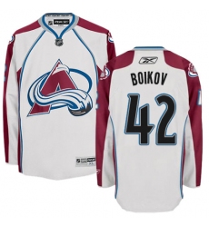 Youth Reebok Colorado Avalanche #42 Sergei Boikov Authentic White Away NHL Jersey