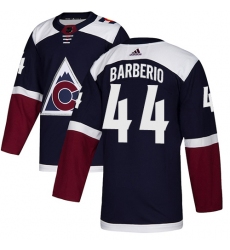Youth Adidas Colorado Avalanche #44 Mark Barberio Authentic Navy Blue Alternate NHL Jersey