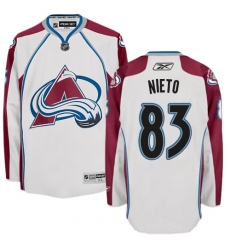 Youth Reebok Colorado Avalanche #83 Matt Nieto Authentic White Away NHL Jersey