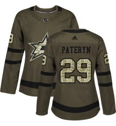 Women's Adidas Dallas Stars #29 Greg Pateryn Authentic Green Salute to Service NHL Jersey