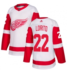 Women's Adidas Detroit Red Wings #22 Matthew Lorito Authentic White Away NHL Jersey