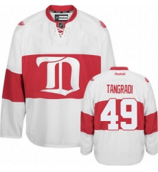 Women's Reebok Detroit Red Wings #49 Eric Tangradi Authentic White Third NHL Jersey
