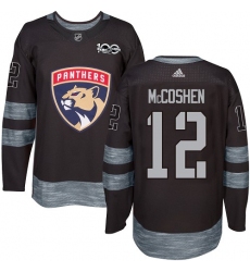 Men's Adidas Florida Panthers #12 Ian McCoshen Authentic Black 1917-2017 100th Anniversary NHL Jersey