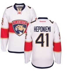 Women's Reebok Florida Panthers #41 Aleksi Heponiemi Authentic White Away NHL Jersey