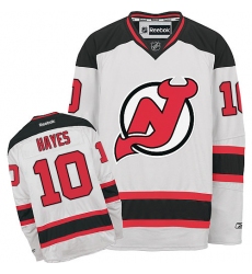 Men's Reebok New Jersey Devils #10 Jimmy Hayes Authentic White Away NHL Jersey