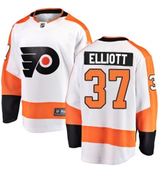 Men's Philadelphia Flyers #37 Brian Elliott Fanatics Branded White Away Breakaway NHL Jersey