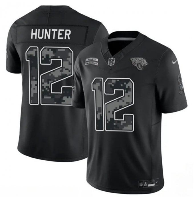 Men's Jacksonville Jaguars #12 Travis Hunter Black F.U.S.E. 2026 Salute to Service Limited Football Stitched Jersey