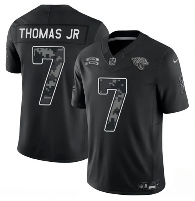 Men's Jacksonville Jaguars #7 Brian Thomas Jr. Black F.U.S.E. 2026 Salute to Service Limited Football Stitched Jersey