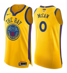 Youth Nike Golden State Warriors #0 Patrick McCaw Swingman Gold 2018 NBA Finals Bound NBA Jersey - City Edition