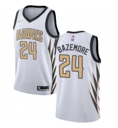 Women's Nike Atlanta Hawks #24 Kent Bazemore Swingman White NBA Jersey - City Edition