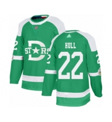 Men's Dallas Stars #22 Brett Hull Authentic Green 2020 Winter Classic Hockey Jersey