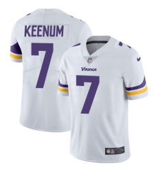 Youth Nike Minnesota Vikings #7 Case Keenum White Vapor Untouchable Limited Player NFL Jersey