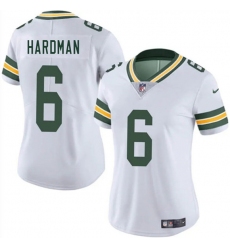 Women's Green Bay Packers #6 Mecole Hardman White 2025 Vapor Untouchable Limited Football Stitched Jersey(Run Small)
