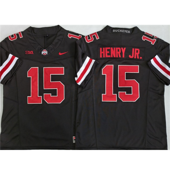 Men's Ohio State Buckeyes #15 Chris Henry Jr Black 2025 F.U.S.E. Limited Stitched Jersey