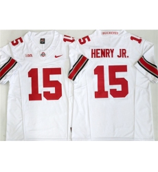 Men's Ohio State Buckeyes #15 Chris Henry Jr White 2025 F.U.S.E. Limited Stitched Jersey