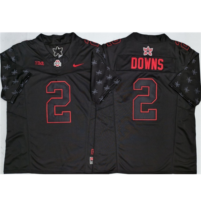Men's Ohio State Buckeyes #2 Caleb Downs Black 2025 F.U.S.E. Limited Stitched Jersey