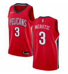 Men's Nike New Orleans Pelicans #3 Nikola Mirotic Swingman Red NBA Jersey Statement Edition