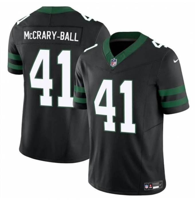 Men's New York Jets #41 Marcelino McCrary-Ball Black 2025 F.U.S.E. Vapor Untouchable Limited Football Stitched Jersey
