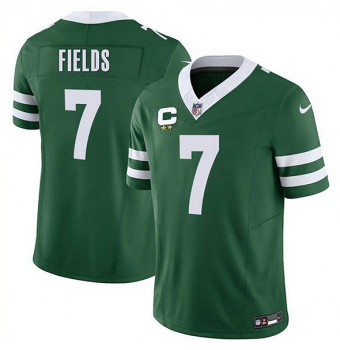 Men's New York Jets #7 Justin Fields Green 2025 F.U.S.E. With 2-Star C Vapor Untouchable Limited Football Stitched Jersey