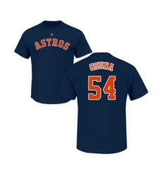 Baseball Houston Astros #54 Roberto Osuna Navy Blue Name & Number T-Shirt