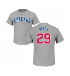 Baseball Chicago Cubs #29 Brad Brach Gray Name & Number T-Shirt