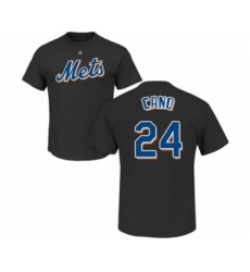 Baseball New York Mets #24 Robinson Cano Black Name & Number T-Shirt