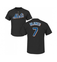 Baseball New York Mets #7 Gregor Blanco Black Name & Number T-Shirt
