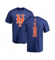 Baseball New York Mets #9 Brandon Nimmo Royal Blue Backer T-Shirt