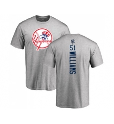 MLB Nike New York Yankees #51 Bernie Williams Ash Backer T-Shirt