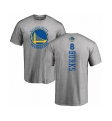 Basketball Golden State Warriors #8 Alec Burks Ash Backer T-Shirt