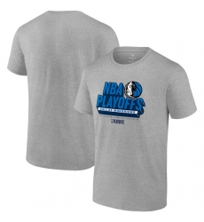 Men's Dallas Mavericks Heather Gray 2024 Playoffs Defensive Stance T-Shirt