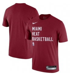 Men's Miami Heat Red 2023-24 Sideline Legend Performance Practice T-Shirt
