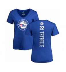 Basketball Women's Philadelphia 76ers #22 Mattise Thybulle Royal Blue Backer T-Shirt