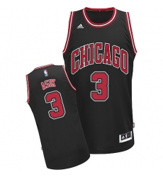 Youth Adidas Chicago Bulls #3 Omer Asik Swingman Black Alternate NBA Jersey